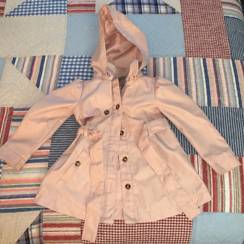 Tahari girls trench coat - pink size 2T